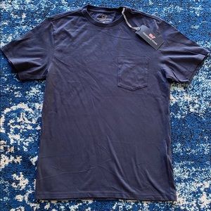 Vineyard Vines Blue Mens Blank Pocket S/S T-Shirt XS